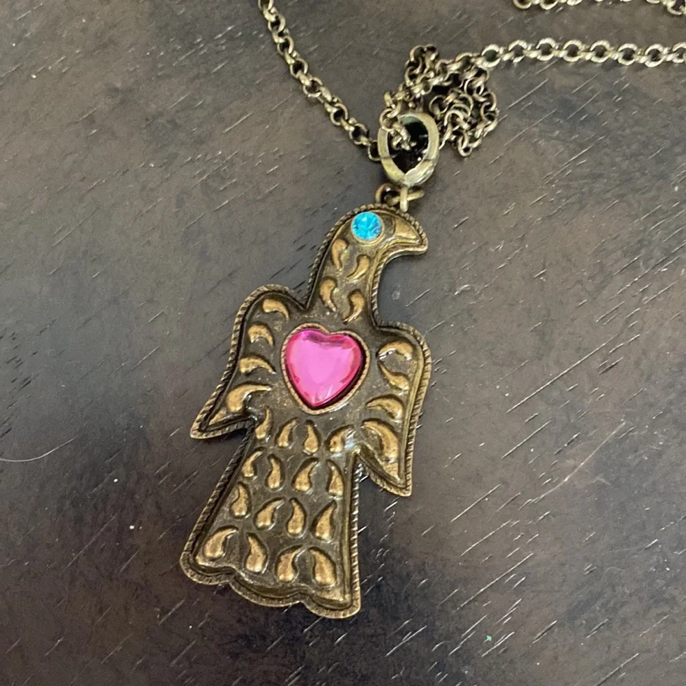 Eagle Rhinestone Accent Necklace - Picture 1 of 4